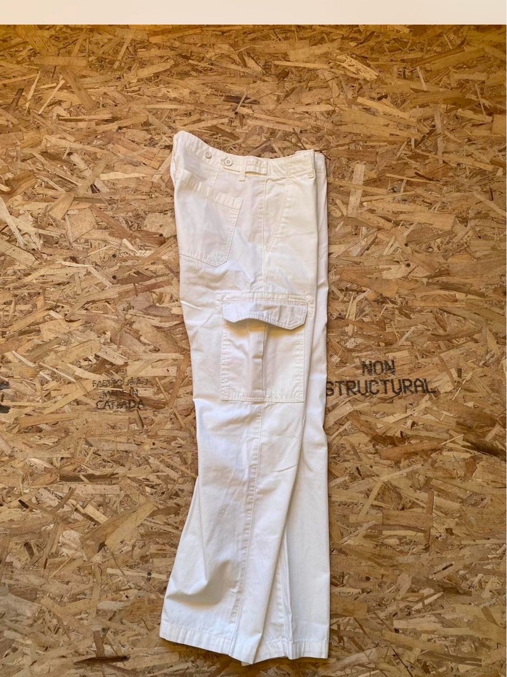Zara White Cargo Pants with Utility Pockets